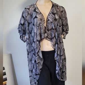 Black and White Patterned Cardigan